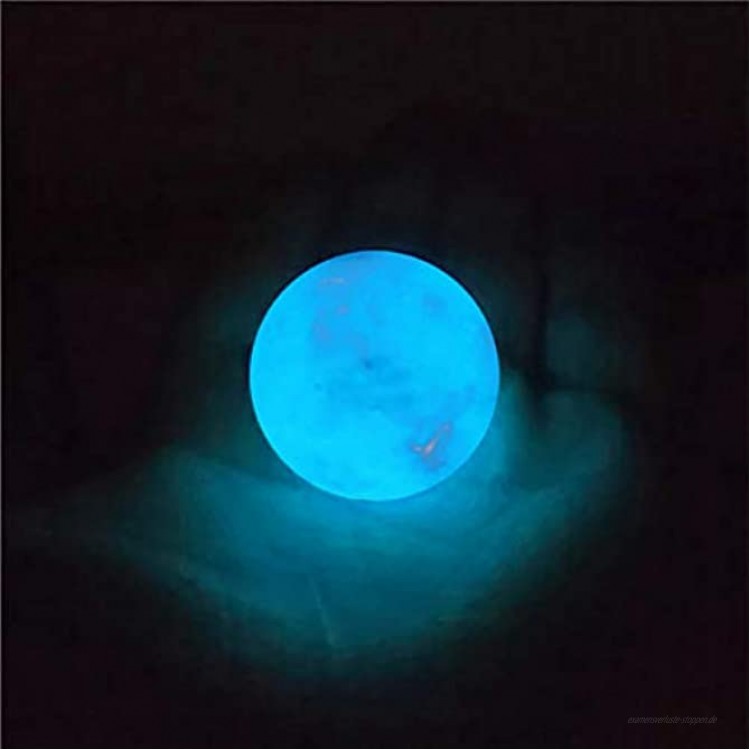 goodjinHH Leuchtsteine 35MM Blauer Leuchtender,Leuchtende Fluoreszierende Steine,Garten Blau Dekorative Steine,Quarzkristallkugel-Ball Glow In The Dark Stone Weiß 35mm