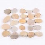 ROCKIMPACT 24 beige Steine zum bemalen natürliche Flussfelsen mit glatter Oberfläche für Kunsthandwerk 5-8 cm