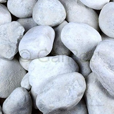 Zierkies 25 kg 60-100 mm Aquarium Carrara Weiß Garten Kies Marmor Gabion Steinteppich