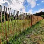 BOGATECO Staketenzaun Haselnuss Kastanie | Holz-Zaun 120 cm Hoch & 500 cm Lang | Lattennabstand 4-5 cm | Perfekt als Gartenzaun