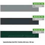 Premium Zaunsichtschutz HART-PVC 10 x Streifen 2,525 m 1,90 EUR m Höhe 19 cm Moosgrün Zaun Sichtschutzstreifen Fachhandelsware für Doppelstabmattenzaun Zaun Sichtschutz grün keine Folie