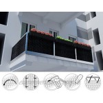 Sellon24 PE-Rattan Balkonverkleidung Balkonbespannung Sichtschutz Windschutz Matte für Balkon Terrasse Garten 17,99€ m2 RD17 Silber Grau 100