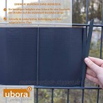 Ubora Premium Sichtschutzstreifen für Doppelstabmattenzaun TÜV geprüft UV beständig 50 Meter x 19 cm inkl. 30 Clip als Sichtschutzband Zaunsichtschutz einsetzbar Anthrazit