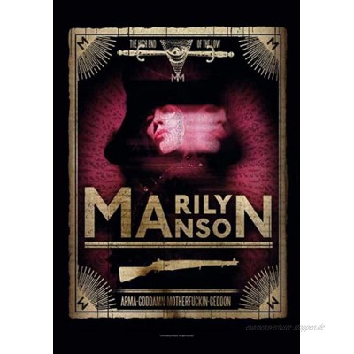 Marilyn Manson – Tarot Card – Poster Flagge 100% Polyester – 75 x 110 cm