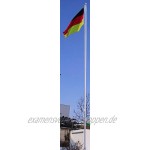 normani Aluminium Fahnenmast inkl. Deutschland Fahne + Bodenhülse + Zugseil in verschiedenen Höhen wählbar