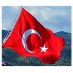 Özel-Versand XXL türkische Riesen Flagge Bayrak Türk Türkei 2 x 3 METER Premium-Qualität dicker gewebter ALPAKA Stoff kein Nylon robust wetterbeständig doppelt umsäumter Rand 2 robusten Ösen