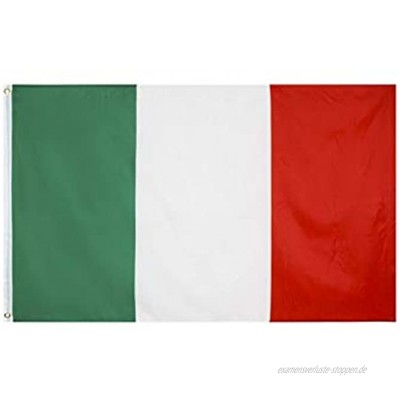 stormflag Italien-Flaggen 90 x 150 cm Polyester-Seide 90 g mit Ösen doppelt genäht.