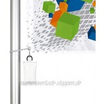 Vispronet Mobiler 5,40 m Fahnenmast mit Ausleger T-Pole® 100 ✓ versch. Bodenelemente ✓ teleskopierbar ✓ inkl. Transporttasche Einschlaghülse