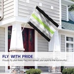 ANLEY Fly Breeze 3x5 Fuß Agender Pride Flagge Lebendige Farbe und UV-Lichtechtheit Leinwandkopf und doppelt genäht Agender Pride Flagge mit Messingösen 3 x 5 Ft