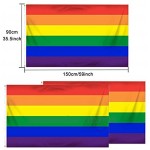 AOFOX Gay Pride-Flagge 3er-Pack Regenbogenflaggen Gay Lesbian Peace Flag für Gay Pride-Feiern
