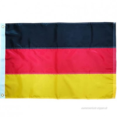 Bundes und Deutschland Fahne Deutsche Flagge mit Messing-Ösen 90*150cm 210D Nylon-Material mit Genähten Streifen Premium Wetterfeste Flaggen für Draußen und Drinnen