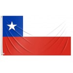 Chilenne-Flagge verstärkt 90 x 150 cm mit zwei Metallösen Flagge Chile