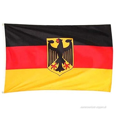 Deutschlandfahne mit Ösen & Adler-Wappen 150 x 90 cm Hissflagge Deutschland-Flagge Deutsche Fahne Nationalflagge