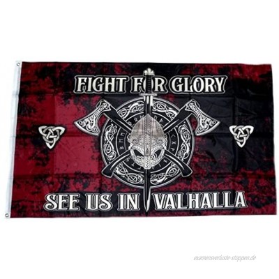 Fahne Flagge Wikinger Fight for Glory Valhalla 90 x 150 cm