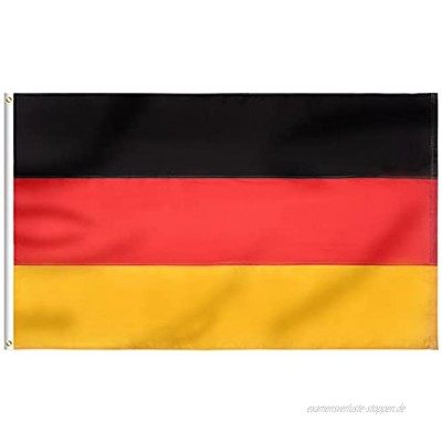 FLAGBURG Deutschland Flagge 90 x 150 cm ,Deutsche Fahne mit Genähten StreifenNicht Gedruckt,Wetterfeste Nationalflagge mit Messingösen Lebendige Farbe und UV-beständig für Außenbereich