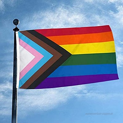 Gay Pride Rainbow Flag Langlebig ， Lebendige Farbe und UV-beständige Progress Pride Flag-Unterstützung für LGBT-Flagge