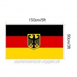 OZSEN Deutsche Flagge mit Adler Deutschland Fahne 90 x 150 cm Flaggen mit Messing-Ösen Germany Flag