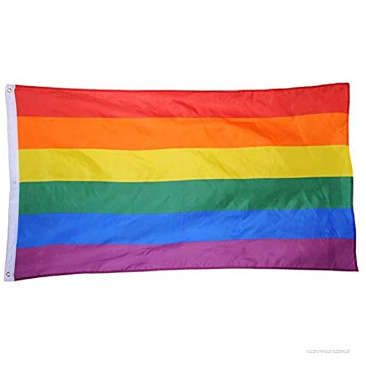 Regenbogen-Flagge Fahne Rainbow Wetterfest 60 x 90 cm