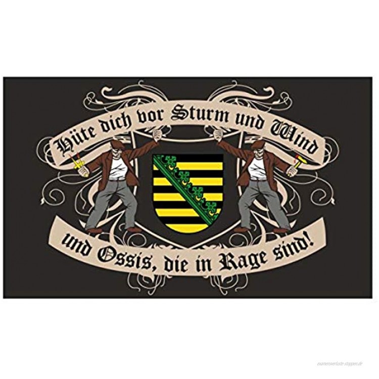 Spass kostet Fahne mit Ösen Flagge Sachsen Spruch 90 x 150 cm