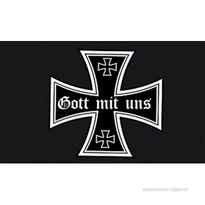 U24 Fahne Flagge Eisernes Kreuz Gott mit Uns Deutschland 90 x 150 cm