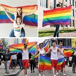VOCIBO® Pride Flag 150*90cm Pride Flagge LGBT Gay Flaggen UV-beständige Gay Regenbogen flagge mit Messingösen Pride Regenbogen flagge geeignet für Indoor und Outdoor LGBT Aktivitäten und Paraden