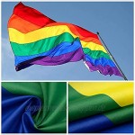 VOCIBO® Pride Flag 150*90cm Pride Flagge LGBT Gay Flaggen UV-beständige Gay Regenbogen flagge mit Messingösen Pride Regenbogen flagge geeignet für Indoor und Outdoor LGBT Aktivitäten und Paraden