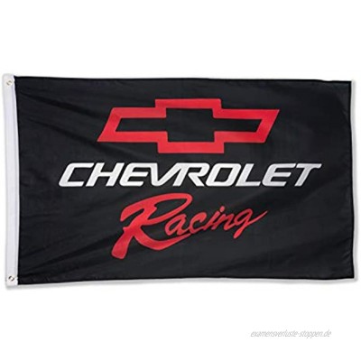 WHGJ Chevrolet Racing Flagge ca. 91 x 152 cm großes Deko-Auto-Emblem für drinnen und draußen