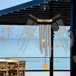 JelyArt Windspiele Außen 6 Aluminiumle Legierung Röhren Windspiele für Garten Balkon Terrasse Hinterhof Home Decor Silber