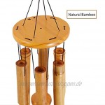 RDUTUOK Bambus-Windspiel Gedenk-Geschenke Holz-Windspiel groß für drinnen und draußen 81 cm Windspiel für Garten Hof Terrasse und Heimdekoration
