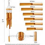 RDUTUOK Bambus-Windspiel Gedenk-Geschenke Holz-Windspiel groß für drinnen und draußen 81 cm Windspiel für Garten Hof Terrasse und Heimdekoration