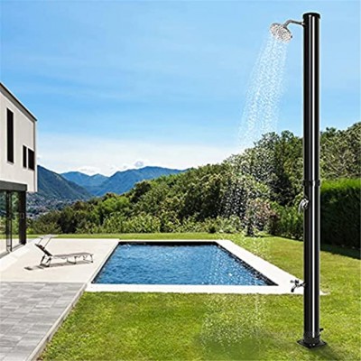 JOSHNESE Solardusche mit UV-beständigem Wassertank,mit Fußdusche und schwenkbarem max. 60°C for Gartendusche Pool Dusche CampingRunde 20L