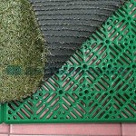 Selbstbelüftete Bodenfliese aus Polypropylen für Böden in Pools Duschen Garten Badezimmer Umkleidekabinen Terrassen Anti-Feuchtigkeit grün