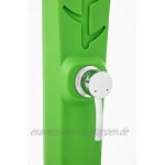 Steinbach Solardusche Leaf Kunststofftank 23 l 220 cm Höhe Einhebel-Handmischbatterie Entnahmehahn Winterentleerung grün 049055