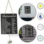 Bada Bing Schiefertafel Wetterstation Mit Stein Zum Hängen Spruch Für Garten Terrasse Balkon Gartenlaube Trend 79
