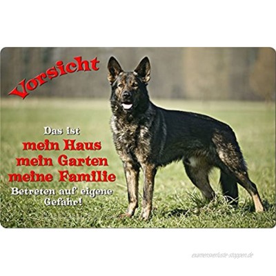 +++ Deutscher SCHÄFERHUND Metall WARNSCHILD Schild Hundeschild Sign DSH 03 T1