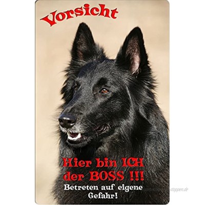 +++ GROENENDAEL Belgischer Schäferhund Metall WARNSCHILD Schild Hundeschild Sign GDA 09 T7