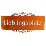 Rerum & Consilium Schild Lieblingsplatz Dekoschild in Edelrost-Optik I Made in Germany I 40 x 19 cm I 401 g I Stahl