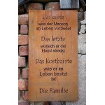 Rost Spruchtafel Familie Edelrost Deko Metall Tafel Zum Hängen