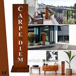 tradeNX Gartenständer Stahl Edelrost | Deko Garten | Deko Hauseingang Türe | Hochwertig Massiv Carpe Diem