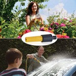 alouweekuky Garten Handbrause mit 8 Strahl-Einstellungen und 5 Adaptern rutschfestes Design,für Bewässerung Rasen Autowaschen Haustiereduschen Bürgersteig Reinigung（6 Stück Set）