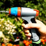 GRÜNTEK verstellbare Spritzpistole Garten-Spritze Metall Gartenbrause. Einstellbare Handbrause für Garten Autowaschen und Zuhause