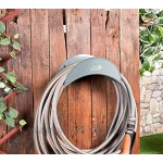 Royal Gardineer Schlauchhalter: Stahl-Wandhalter für Gartenschläuche gewölbt 13 x 28 x 12 cm Schlauchhalterung