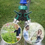 TedGem 2-Wege-Verteiler 2-Wege-Schlauchteiler für Gartenschläuche Wasserdurchfluss Regulier und Absperrung mit Bequemem Gummiertem Griff