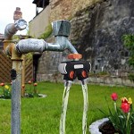 WOLAFOO Y-Wasser Verteiler,2-Wege-Verteiler,3 4 und 1 2 Wasser Verteile,zu Garten Bewässerungsuhr &Gartenschlauch,Wasserdurchfluss regulier- und absperrbar Gewindetyp