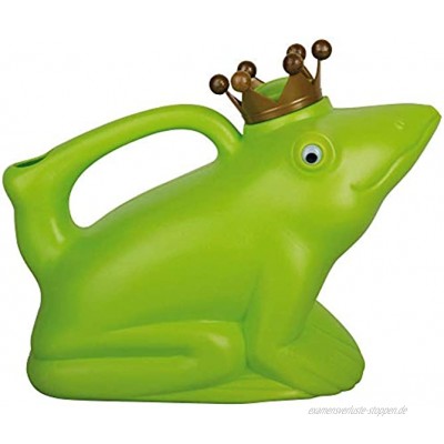 Esschert Design Gießkanne Wasserkanne Motiv Froschkönig in grün aus Kunststoff ca. 24 cm x 12 cm x 20 cm