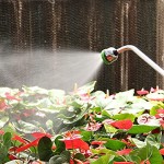 BHGFU Premium Gießstab Robuste Gartenbrause zur Bewässerung und Reinigung 9 Strahlarten Einhandbedienung Frostschutz Color : 18'' Sprayer Wand+G1 2 Connector
