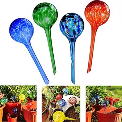 CTTPEG Glass Watering Globes,Plant Watering Globes,Automatic Drippers Waterers Dripping Equipment for Indoor Outdoor Garden Potted Plants 4pcs