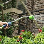 QYLJZB Gartenschlauch-Bewässerungsstab Schlauchstäbe mit 8 Bewässerungsmustern und einfach verstellbarem Kopf für die Bewässerung von Pflanzen Rasen Garten und Autowäsche.