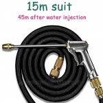 Reinigungsspritze Gartenschlauchdüsen Spritzpistole Metall Hochdruckwasserpistole 360 ​​° drehbar Wasser einstellen Size : 15m Suit